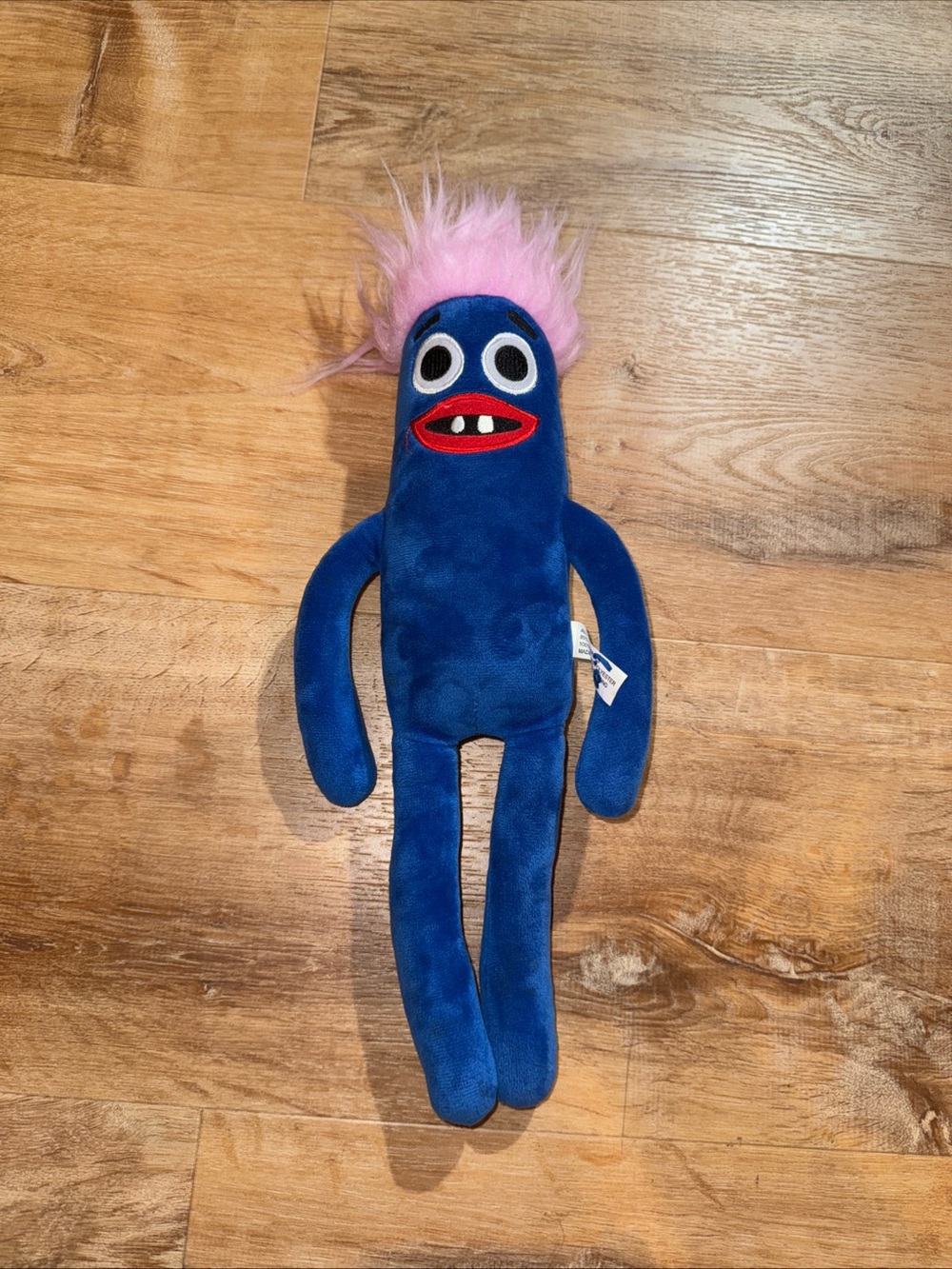 "Nobody Sausage" Blue character plush.
